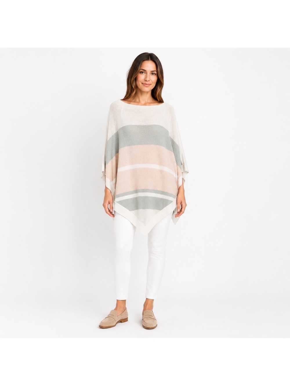 048. NWT! Barefoot Dreams CozyChic•Ultra Lite•Ocean Breeze Poncho• One Size